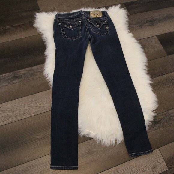 Miss Me Jeans Womens Low Rise Skinny Dark Wash Size 28 *Read* - Picture 11 of 15